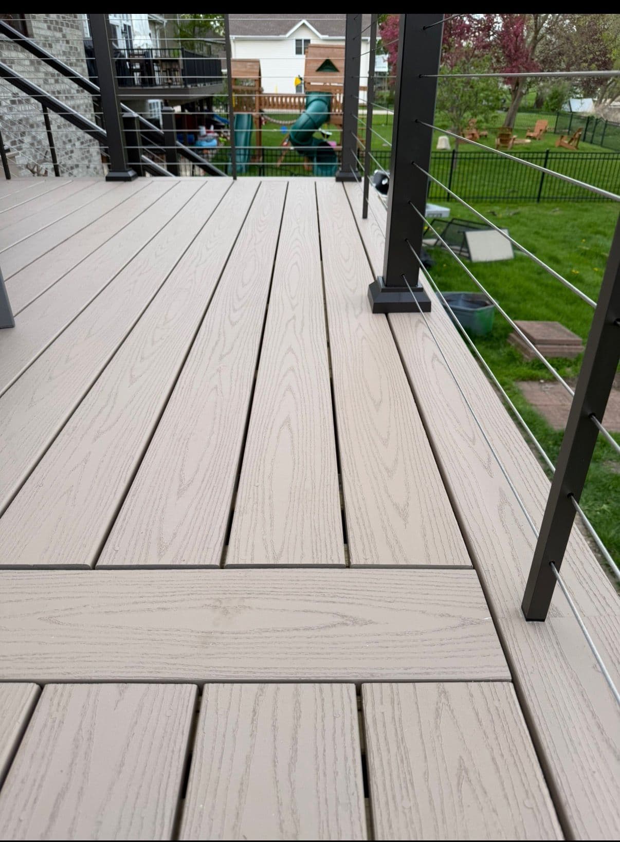 Capitol Deck custom railing system and finishing details